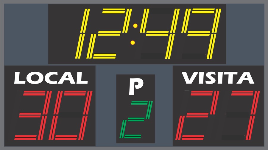 Pantalla BARLED puntos y tiempo