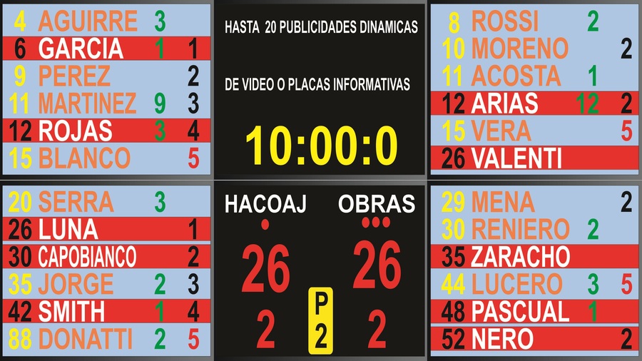 Pantalla basket/voley completa